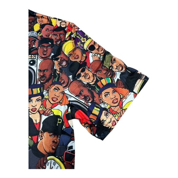 Hip Hop Legends All Over Rapper Print Tee T-Shirt Wu-Tang Snoop Jay-Z - Picture 5 of 7